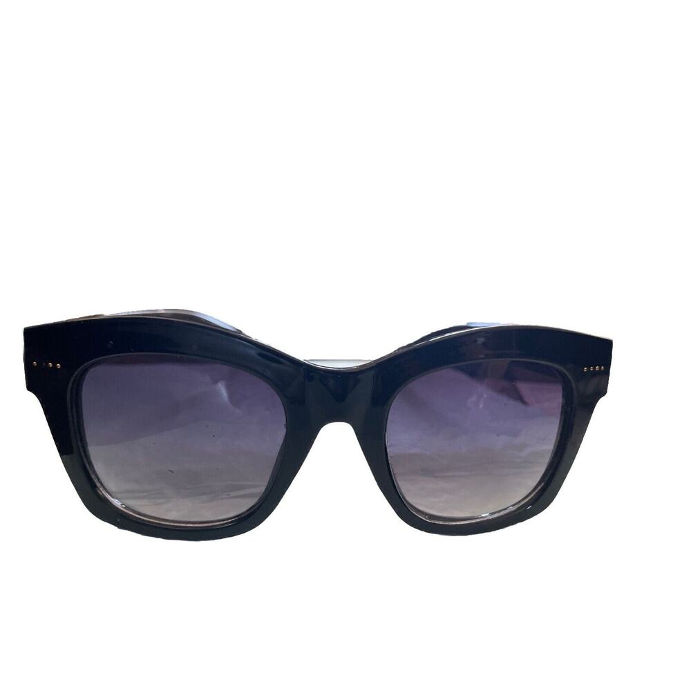 Nine West Black w. Studs & Blue Lens Womens Sunglasses 100%UV